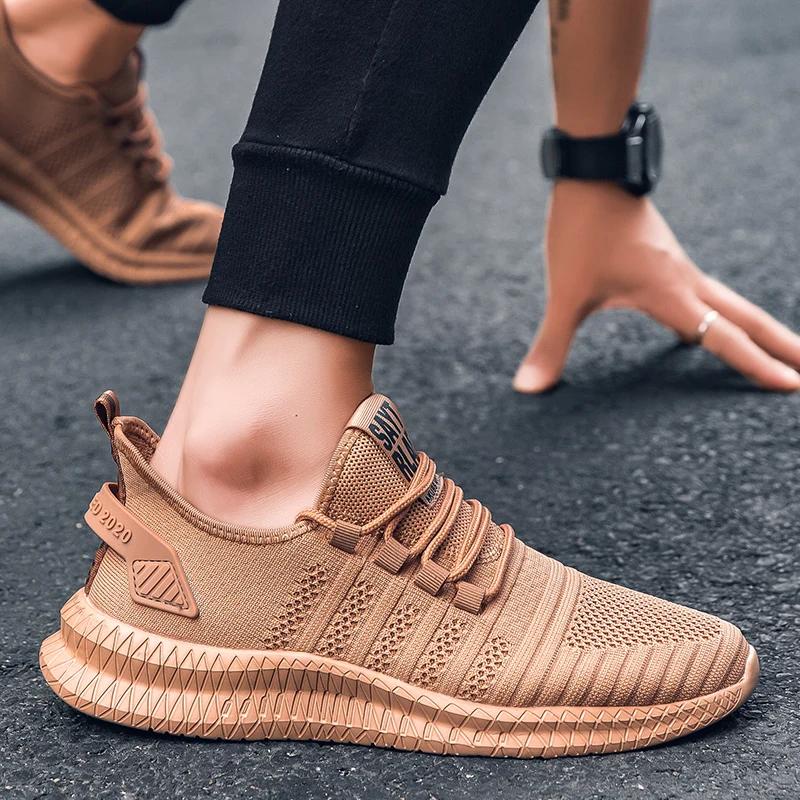 Sneakers for Men Summer Mesh Breathable Running Shoes Lightweight Non-slip Sports Tennis Shoes Large Size Men's Soft Sole Shoes