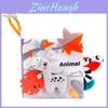 Happy Monkey Soft Durable Cloth Book For Infants With Animal Tails And Sensory Features