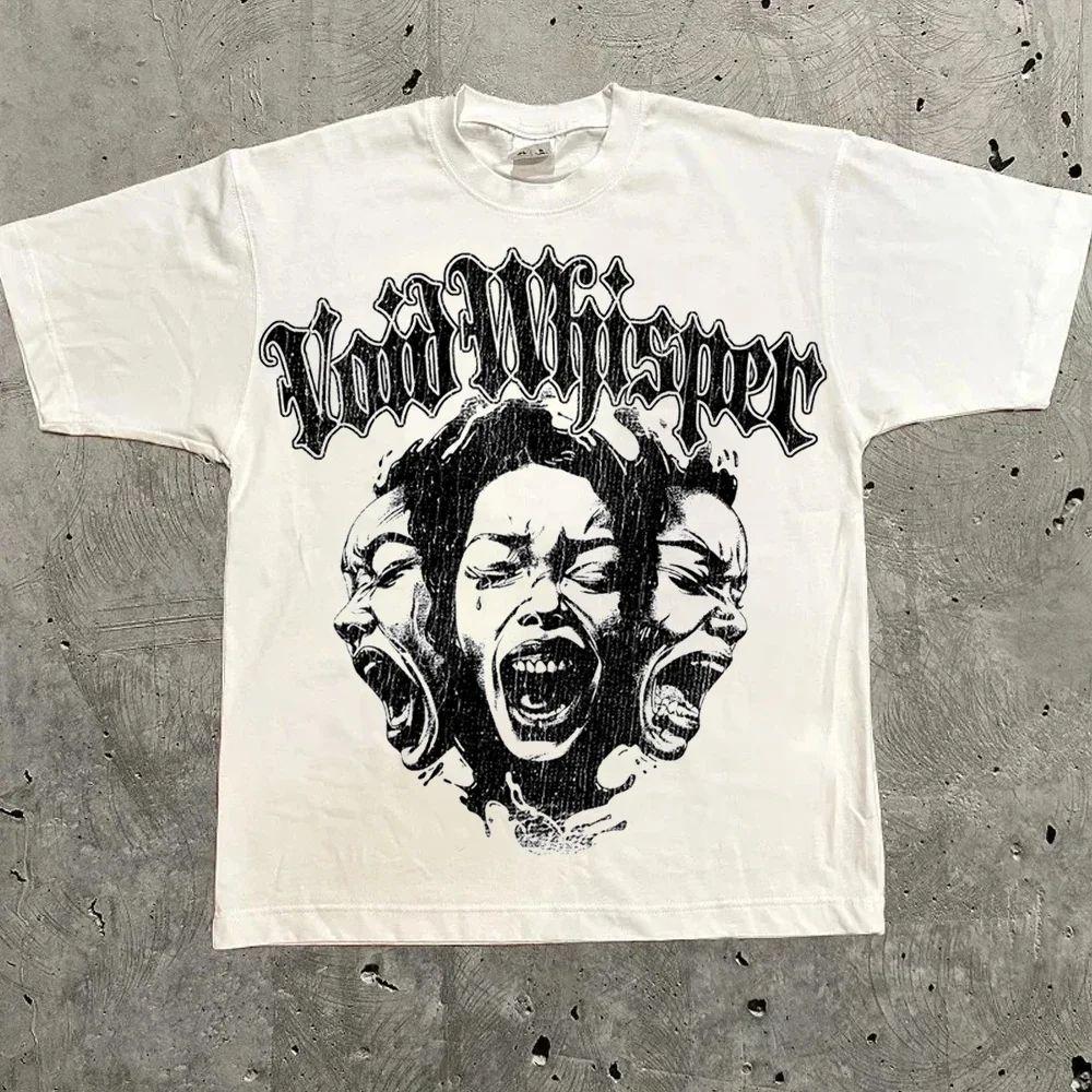 Harajuku Graficzne T-shirty z napisem Y2k Topy Męskie Damskie High Street Oversize T-shirt Pro Choice Streetwear Vintage Tee Odzież
