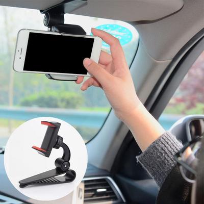 Universal Car Sun Visor Phone Holder 360 Degree Rotation Automobiles Navigation Mount Stand Clip Mobile Phone Bracket Accessory