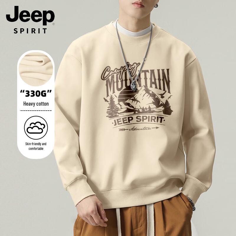 JEEP SPIRIT Men's Loose Fit Crewneck Sweatshirt