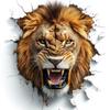 Lebendige 3D Löwen Vinylaufkleber - Wasserdichte, kratzfeste Aufkleber