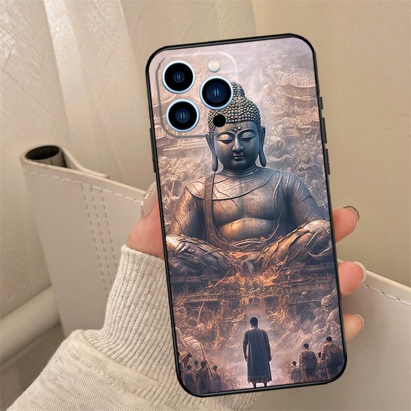 India Buddha Phone Case For iPhone 16 15 14 11 12 13 17 Pro Max Mini 15 16 Plus 16e 17 Air Cover Coque