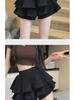 Girls' Double-Layer Cake Skirt: Summer High-Waist A-Line Puffy Skort