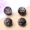 1 Pc Natural Silver Obsidian Flower Patterned Bead Fit Pendant Charms For Jewerly Making Diy Bracelet Necklace Accessory