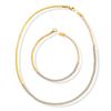 Gold-Plated Zirconia Inlaid Blade Chain Jewelry Set