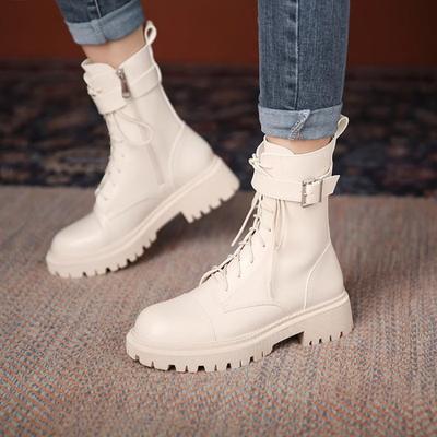 Mid-calf Boots - New Style - Heightened - Flat Bottom - Thick Sole - Women's Shoes