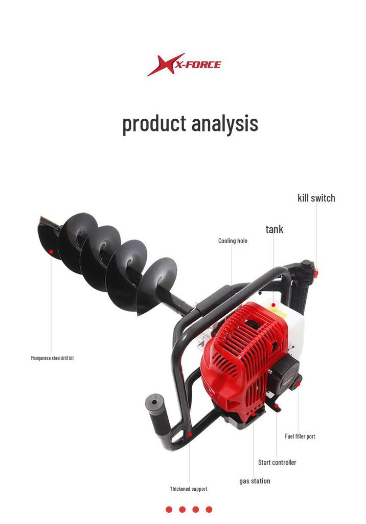 52CC High-Power Gasoline Earth Auger and Soil Digger Tool