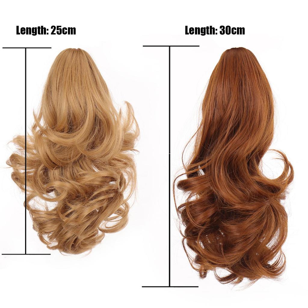 Bybrana Beauty Long Hair Bun Wig PonyTail Matte High Temperature Silk Fiber Claw Clip