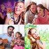 Amazmic Karaoke-Mikrofon für Erwachsene, Kabelloses Bluetooth-Mikrofon zum Singen, Tragbare Karaoke-Maschine mit LED-Leuchten