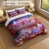 Custom Name Text Bedding 3Pcs Set,The Amazing Digital Circus 1 Duvet Cover 2 Pillowcases Soft Bed Linen For Gift