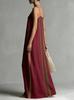 2026 Cross Stripe Women's Summer Maxi Camisole Dress - Loose, Beach Vacation Style, European & American Fashion