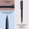 LAMY Black Fountain Pen Ergonomic Grip and Black Steel Size M Lightweight Aluminum Body Includes LAMY T10 Blue Cartridge AL-star - Nib, - - -