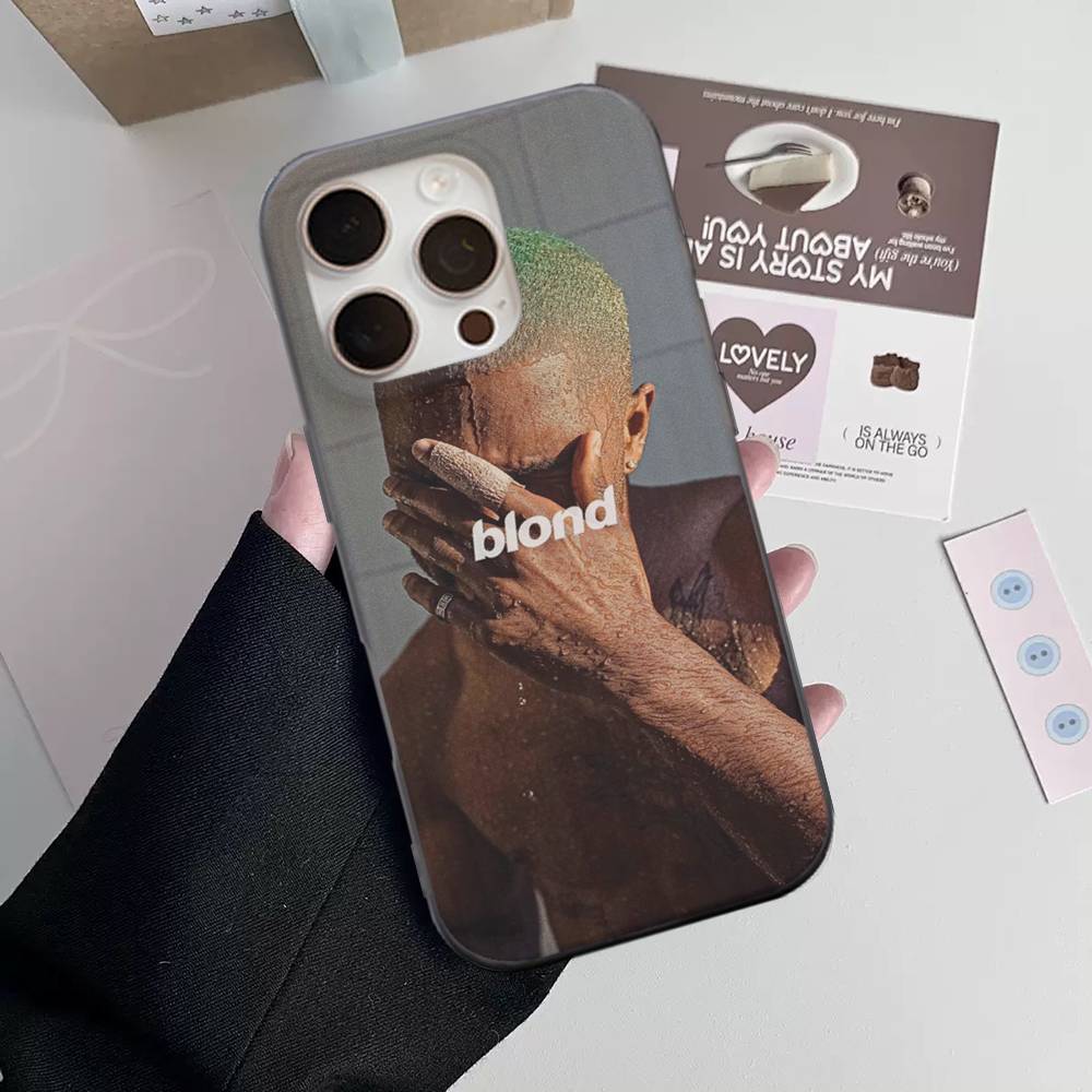 Singer Frank Blonde Oceans Hot For Phone 17 16 15 14 13 12 11 Pro Max Plus Pro Air Phone Case Corrugated Stripe Back Cover