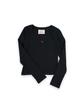 Notibeosnaiseu Novtna Rose Square Top - Black