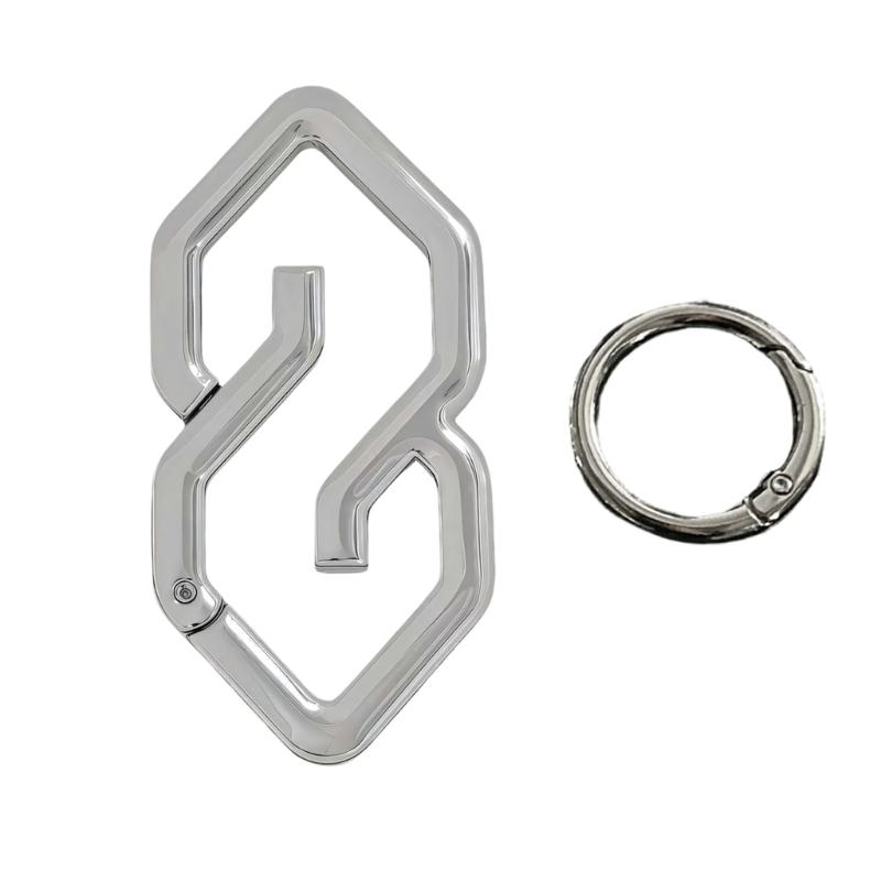

Fashion Geometric Keychain Zinc Alloy Key Pendant with Spring Clasp for Easy Attachment Projects and Gift Giving