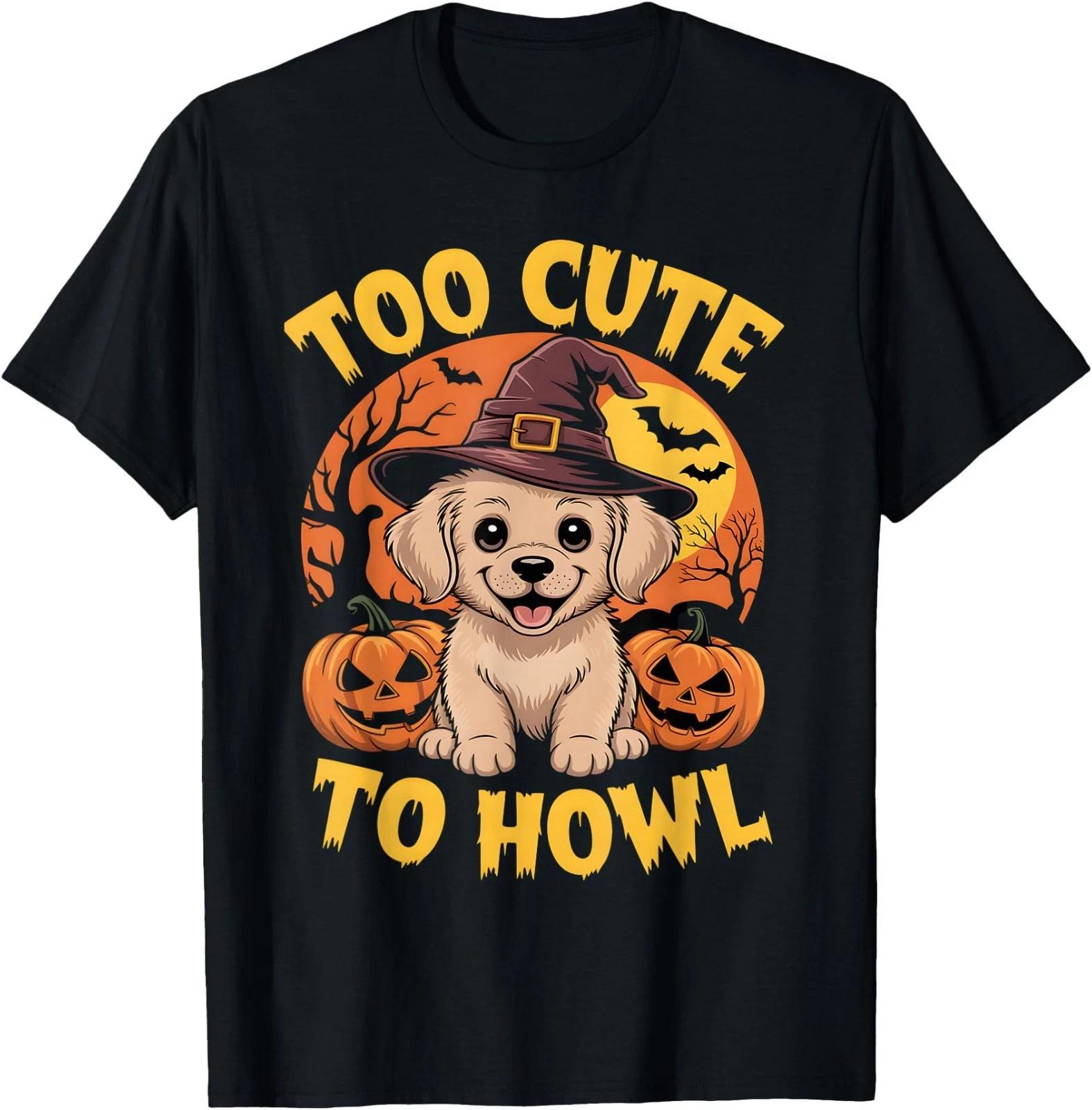 Cute Halloween Labrador Retriever Dog Puppy Witches Hat T-Shirt L