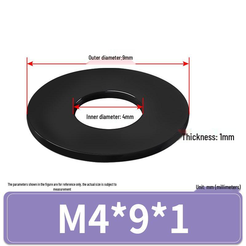 Rondella Piana Isolante in Gomma Nylon Plastica Ultra-Sottile, M3-M24
