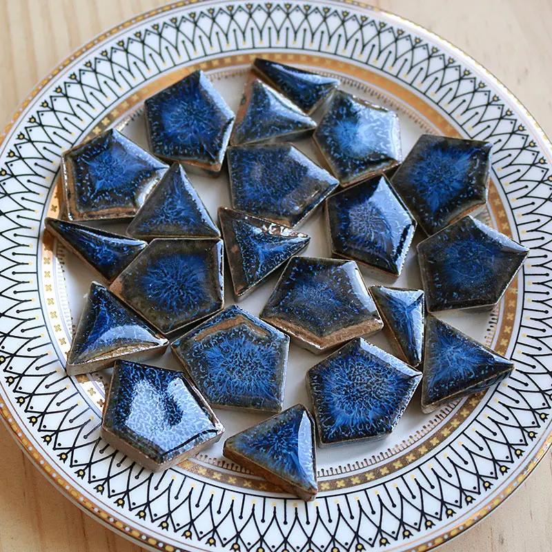 100g Ovale Keramikmosaikfliesen Mehrfarbiges Mosaikstück DIY Mosaikherstellung Steine für Handwerk Hobby Kunst Heim Wanddekoration arte