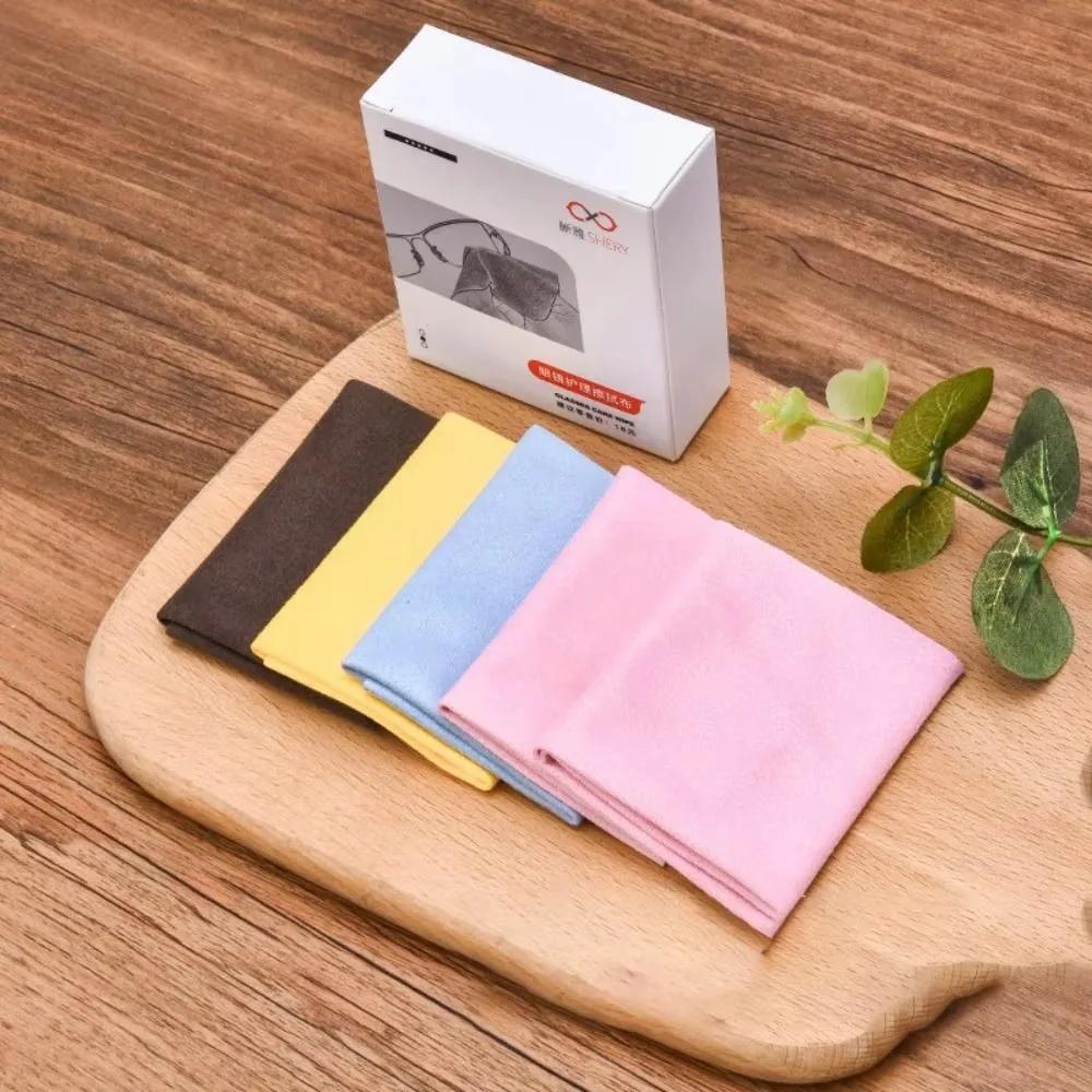 2025 Now 5/10pcs Suede Glasses Clean Microfiber Glasses Cleaning Cloth For Lens Phone Screen Cleaning Wipe Eyewear Accessories