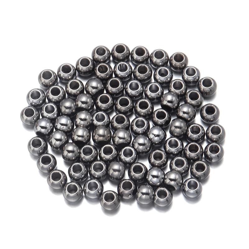 4-14mm CCB Beads Loose Spacer Round Beads For Jewelry Making Large Hole Beads DIY Charm Bracelet Necklace Supplies Wholesale