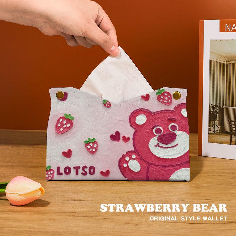 Cartoon Bear Tissue Box - Cute Bedroom & Home Décor with Roll Paper Storage