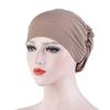 Women Small Solid Color Soft Knotted Night Sleep Beanie Bonnet Chemo Hat Cover