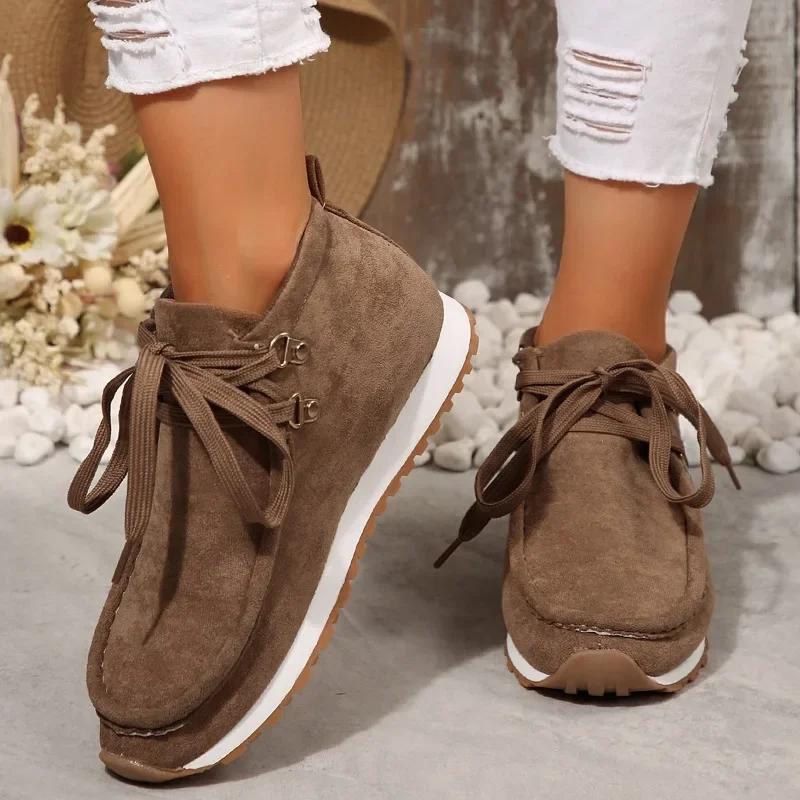 Mode 2024 Mode Einfarbig Damenstiefel Vielseitig Bestseller Winter Warm und Bequem Flache Damenstiefel Zapatos De Mujer