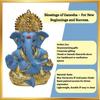 Gold Plated Ganesha with Terracotta Colour - Perfect for Car Dashboards, Office & Home Shelves, Diwali Puja, and Gifting