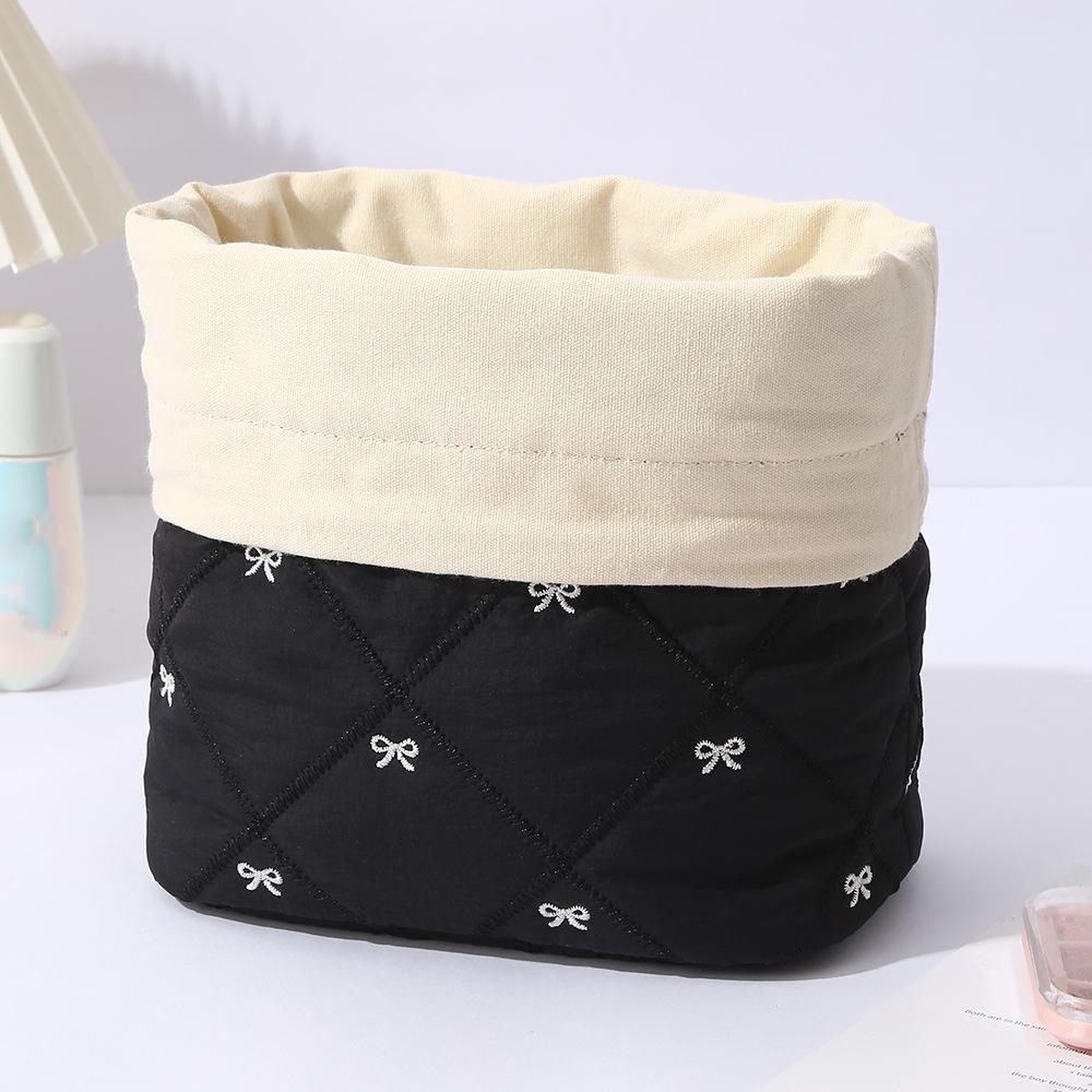 

Cosmetic Storage Bag Large Capacity Drawstring Makeup Pouch For Travel Soft Storage Bag Home Table Organizer Travel Essentials чёрный