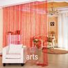 Korean-Style Silver Silk Partition Curtain, 1m X 2m, for Door, Porch, Living Room, or Bedroom.