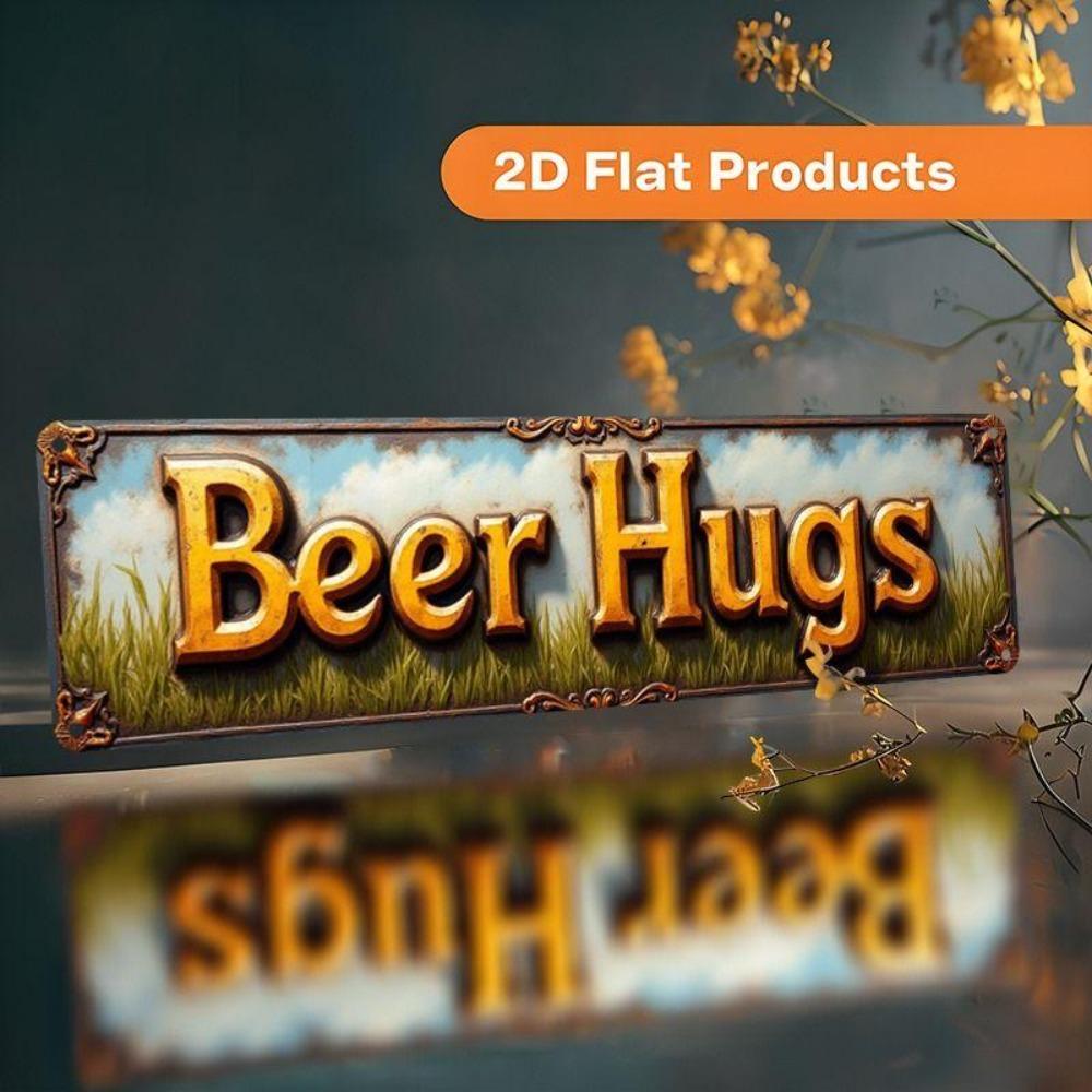 Retro Metal Wall Art for Home Office Beer Bar Decor