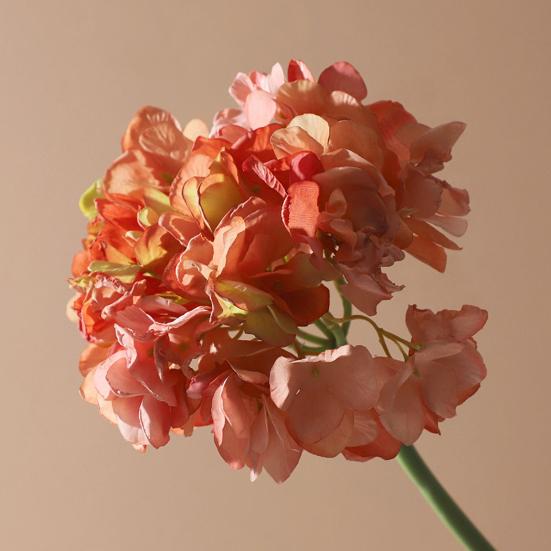 Real Touch Hydrangea Artificial Flowers Full Faux Hydrangea Flower with Stem Lifelike Large Fake Silk Flowers for Home Party Floral Arrangements