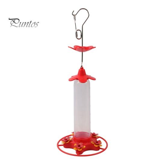 

Кормушка для колибри 360 мл, подвесная кормушка с защитой от муравьев, кормушка для птиц с 5 отверстиями для кормления цветов, круглая жердочка для сада и заднего двора 1pc прозрачный