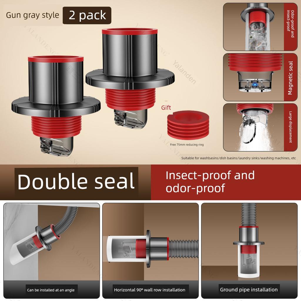 Anti-Odor Drain Plug for Sewer Pipes, Anti-Odor Sealing Plug for Sink and Washbasin Drainage Pipes, Special Accessory for Blocking Odors