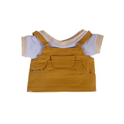 COZENTA Plush Doll Clothes Set (Overalls, Skirt, and T-Shirt) (20cm, Yellow)