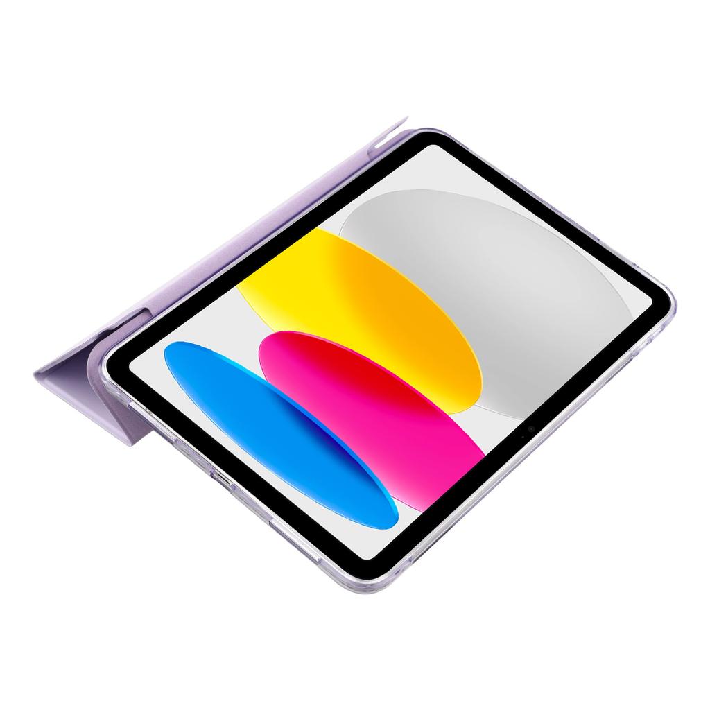 For iPad (2025)/10.9 (2022) Case Magnetic Dual Clasp PU TPU Acrylic Origami Stand Tablet Cover