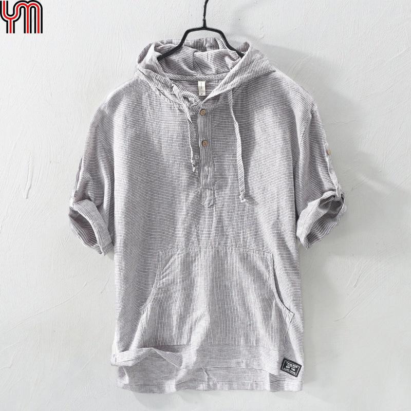 hooded short sleeve t shirt mens
