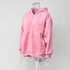 Autumn and Winter New Casual Hooded Long Sleeve Cardigan Sweatshirt Loose Zipper Sweatshirt Women's Clothing