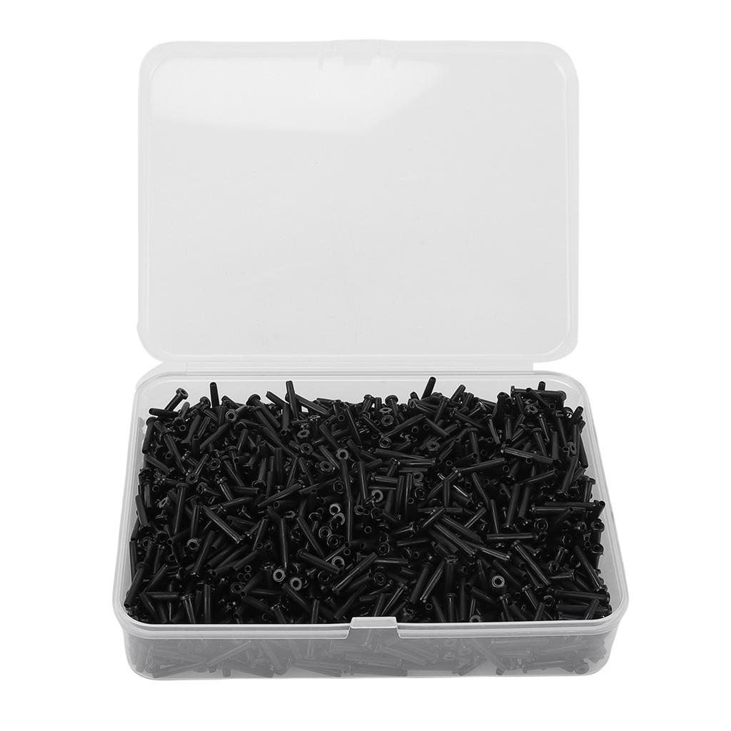 Badminton Ösen Set Nylon 2.1x13mm Badminton Schläger Ösen Schutz Saitenbesaitungs Werkzeug für Ersatz Reparatur Schwarz