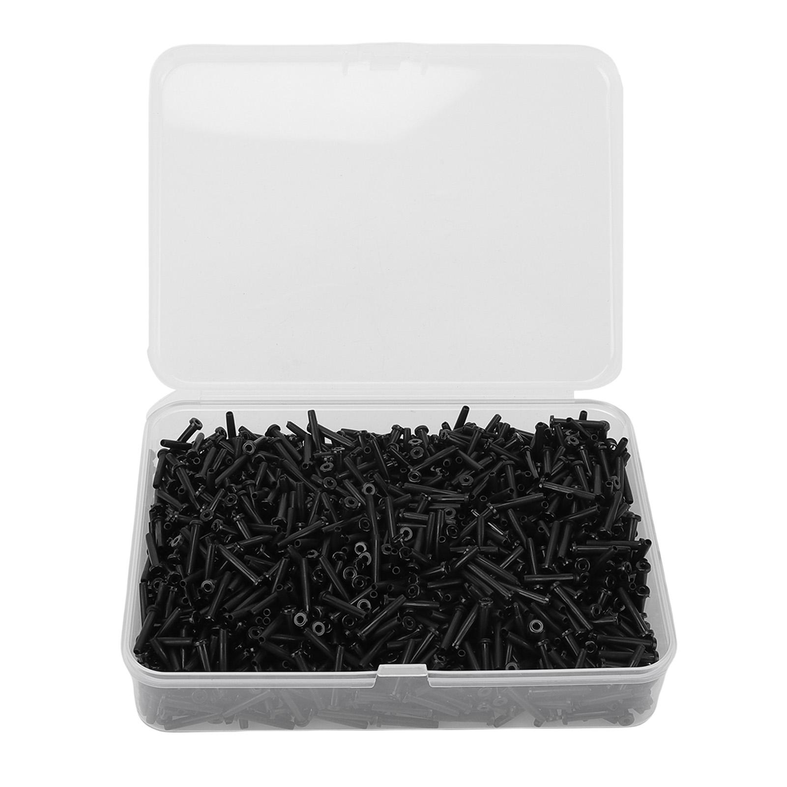 Beautyyy Black Badminton Grommets Set Nylon 2.1X13mm Badminton Racket Eyelet Protector Stringing Tool For Replacement Repair
