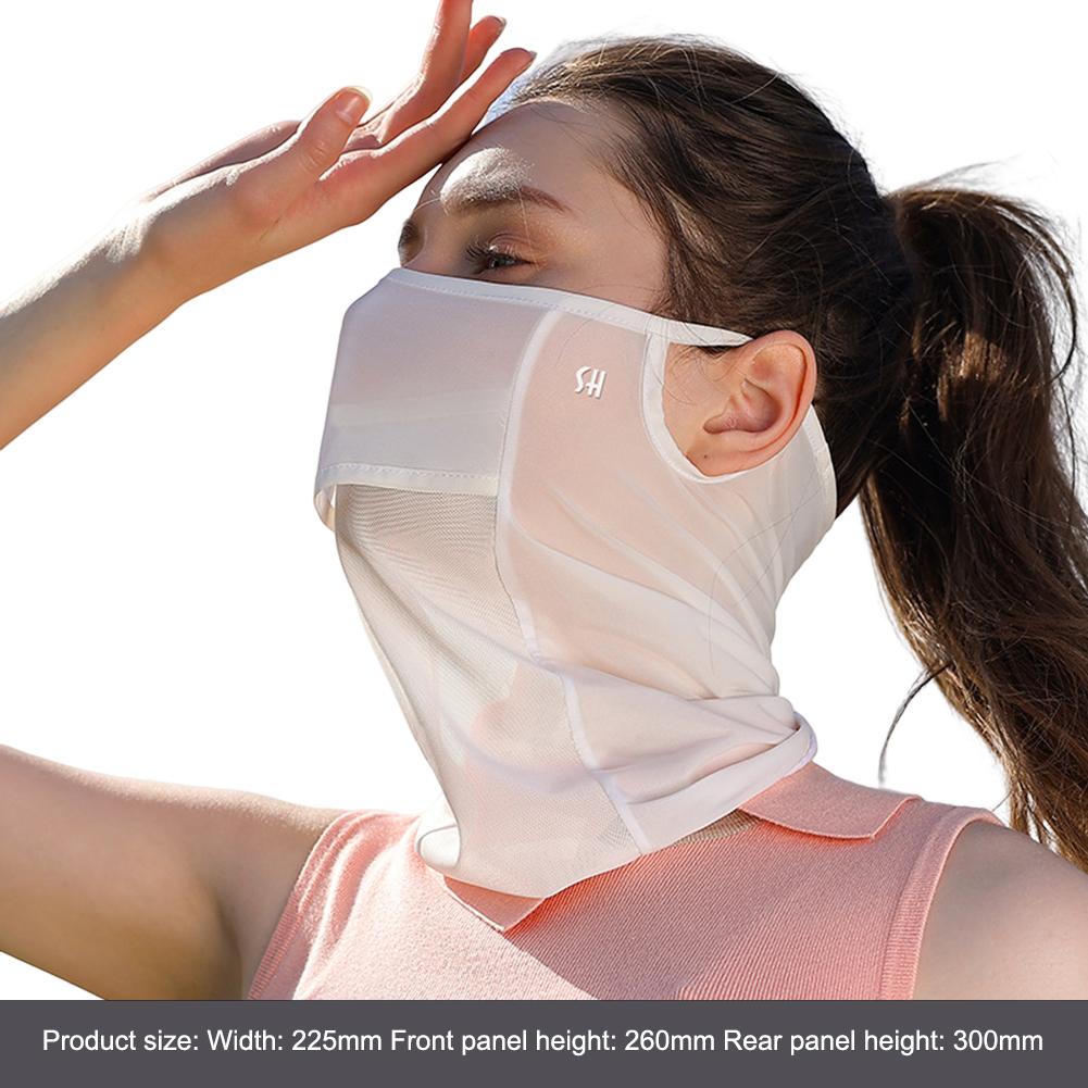 Ice Silk Full Face Sun Protection Mask Breathable Running Sports Masks Soft Adjustable Anti Ultraviolet Thin For Outdoor Golf