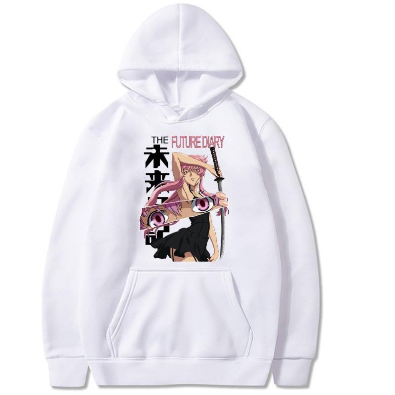 Japanese Anime Characters Future Diary Yuno Men Hoodie Sweatshirt Men Womnen Fashion Design Pullover Men's Fleece Hoodies