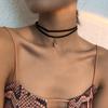 Tooxika Glass Diamond Temperament Double Layer Collarbone Chain Retro Short Personalised Necklace