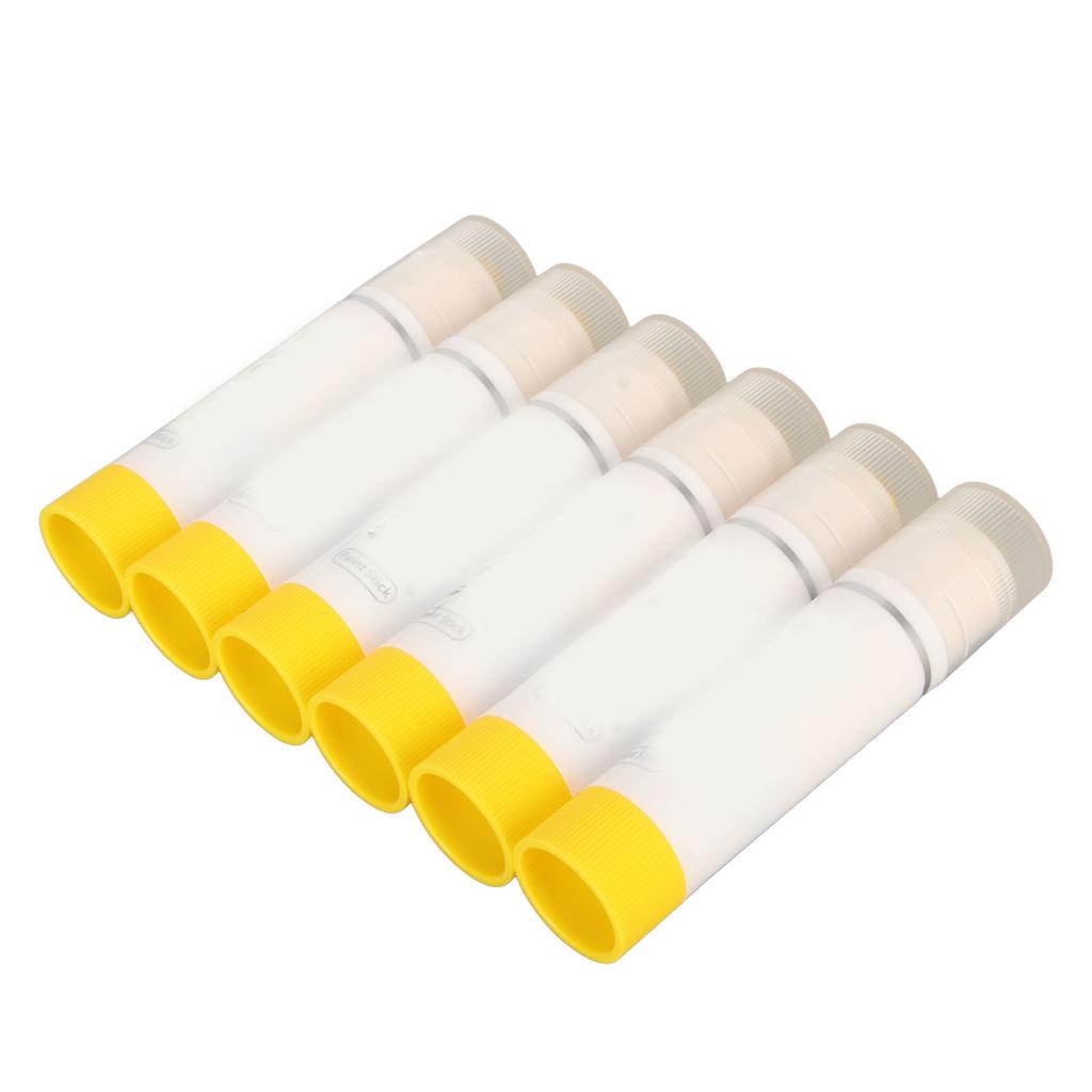 6Pcs Paint Sticks Quick Drying Washable Vibrant Pure Color Easy to Use Paint Pens for Coloring Painting Doodle Yellow