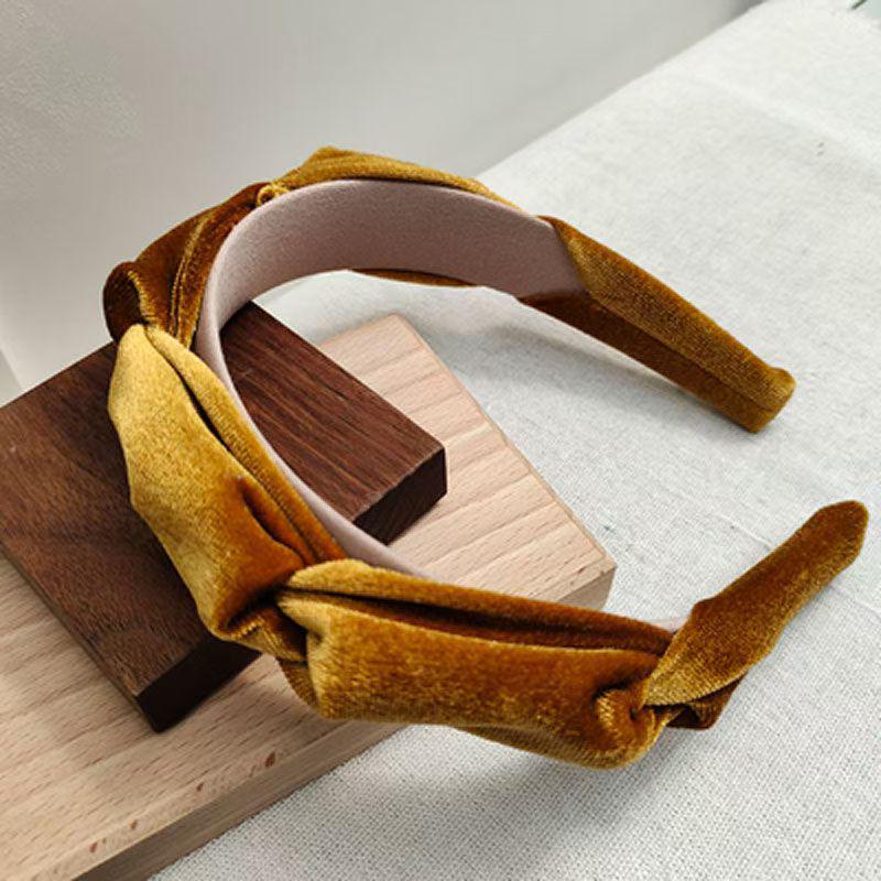 Koreanischer Samt Geflochtenes Retro Französisches Stirnband: Gesichtskonturierendes Dickdarm-Haarband