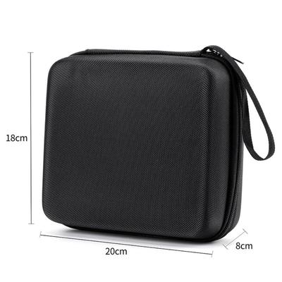 New Hard Shell EVA Storage Box Black Mini Zipper Earphone Case Portable Pouch Carrying Bag for Earphone