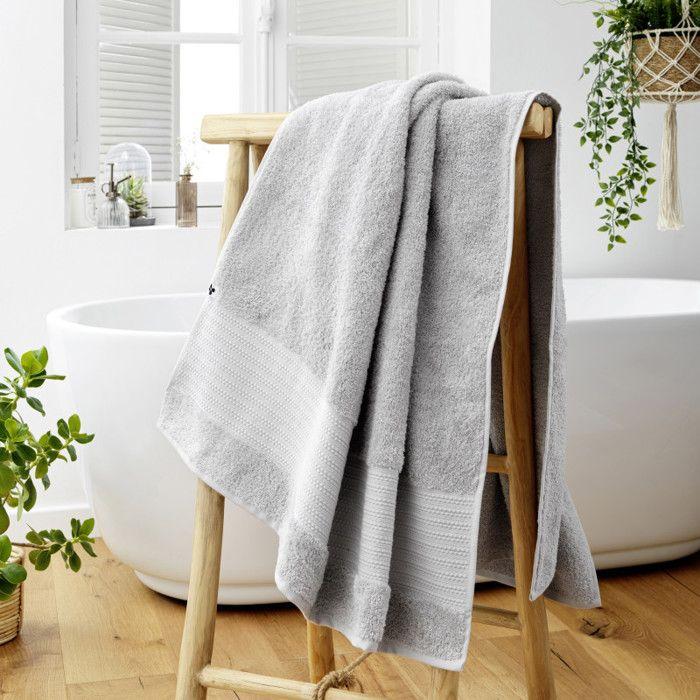 Drap de bain "Garance" 90 x 150 cm / 100% Coton Bio / 600 gr/m² l'Effet Papillon - Garance Nuage - Drap de bain 90 x 150 cm