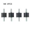 4 X Rubber Buffer Set Vibration Damper Silent Block Rubber Metal Buffer  Protects Against Vibration Interference M5 M6 M8