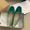 Fashion New Style Fashion Elegant Velvet Ballerina Shoes Woman Luxury Velour Ballet Flats Ladies Retro Round Toe Bowknot Shallow Loafers